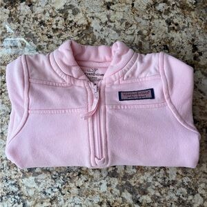 Vineyard Vines Infant Pink Half Zip